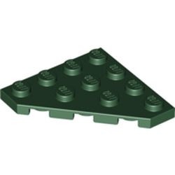 30503-80G Platte plaat 4x4 afgekapte hoek groen, donker gebruikt *R2