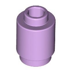 3062b-154 Steen 1x1 rond- met inkeping onder, open nop lavender, licht NIEUW *1L076/77
