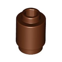 3062b-88 Steen 1x1 rond- met inkeping onder, open nop bruin, roodachtig NIEUW *1L076/77