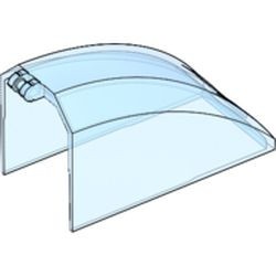30649-74G Ruit 8x4x4 cockpit met 2 scharniervingers (PAKKETPOST!) transparant middenblauw gebruikt *