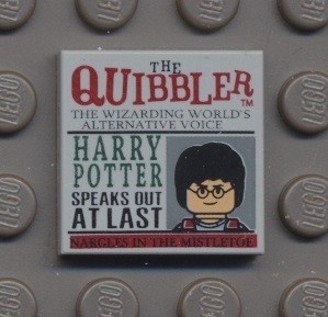 3068bpb0346-86 Tegel 2x2 Opdruk HP THE QUIBBLER grijs, licht (blauwachtig) NIEUW *0D008