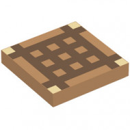 3068bpb0893-150 Tegel 2x2 Minecraft Crafting Table (Minecraft) caramel, midden NIEUW *