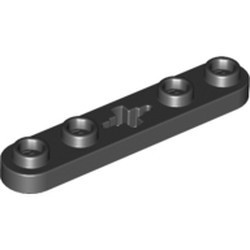 32124-11G Technic, Plate 1x5 met centraal asgat zwart gebruikt *0D012