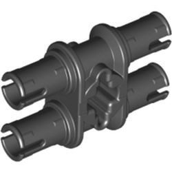 32138-11 Technic, dubbele pin met asgat zwart NIEUW *0B014