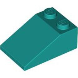 3298-39G Dakpan 33 graden 2x3 turquoise, donker gebruikt *1L412