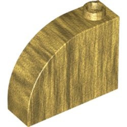 33243-115G Steen, 1x3x2 ronde top 90 graden massief goud, parel gebruikt *1L112