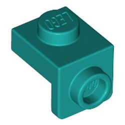 36841-39 Verbindingsplaat 1x1 - 1x1 turquoise, donker NIEUW *1L320