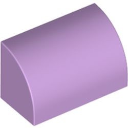 37352-154 Dakpan 1x2x1 halfrond lavender, licht NIEUW *1L000