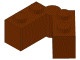 3830c01-88G Scharniersteen 1x4 compleet bruin, roodachtig gebruikt *1R028