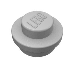 4073-95 Platte plaat 1x1 rond zilver, mat NIEUW *1L208/09