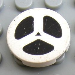 4150px25-1G Tegel 2x2 rond band (tape-rol) wit gebruikt *5T07-02