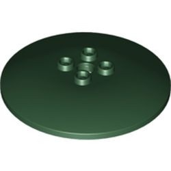 44375a-80G Schotel 6x6 HOLLE noppen groen, donker gebruikt *1R024