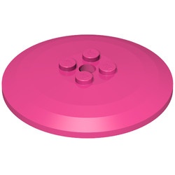 44375b-47 Schotel 6x6 MASSIEVE noppen roze, donker NIEUW *1R024