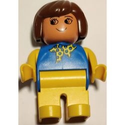 4555pb160G Duplo, vrouw met gele broek en sjaal gebruikt *