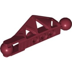 45749-59G Bionicle Rahkshi onderbeen rood, donker gebruikt *
