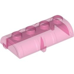4739a-50G Deksel kist transparant, donkerroze gebruikt *5K000