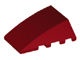 47753-59 Steen, wig 4x4 aflopend zonder noppen bovenop rood, donker NIEUW *