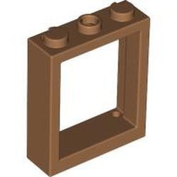 51239-150 Raam 1x3x3 NIEUWE type zonder luikhouders caramel, midden NIEUW *1L0000