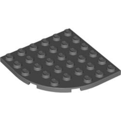 6003-85G Platte plaat 6x6 afronde hoek grijs, donker (blauwachtig) gebruikt *5G0000