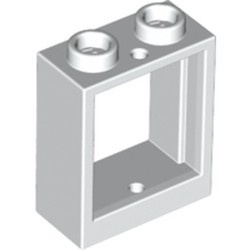 60592-1G Raam 1x2x2- vlak (NIEUWE stijl) ZONDER GLAS wit gebruikt *1L0000