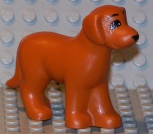 6201pb01-68 Hond zittend oranje, donker NIEUW *0D000