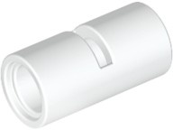 62462-1G Technic, Pin koppelaar Rond met inkeping wit gebruikt *0B009