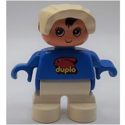 6453pb027G Duplo, kind type 2 baby, wit mutsje gebruikt *
