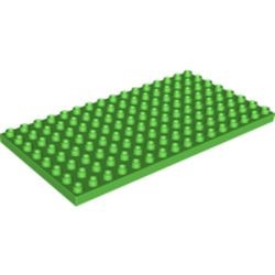 6490-36G DUPLO plaat 8x16 groen, helder gebruikt *