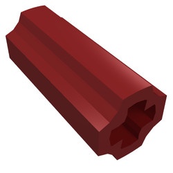 6538c-59 Technic, As koppelaar ribbels lengterichting rood, donker NIEUW *0L0000