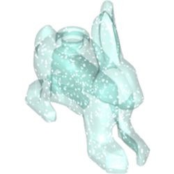 67900-162 Haas staand transparant, lichtblauw, glitter NIEUW *0D000
