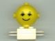 685px4c011-1G Geel hoofd met smile wenkbrauw, witte schouder (Voor Homemaker grote poppen) Wit (gebruikt)