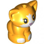69902pb02-110 Kitten, zittend met witte neus en pootjes oranje, lichthelder NIEUW *0D000