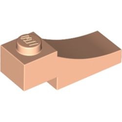 70681-90 Steen, gebogen 3x1 omgekeerd uitsnede vleeskleurig, licht NIEUW *1L259