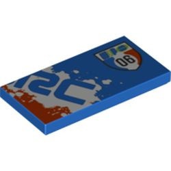 87079pb0053R-7G Tegel 2x4 WGP 60 en Allinol RECHTS blauw gebruikt *5t14-02