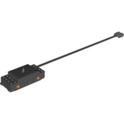 87574c01-11 Treinmotor 9 volt systeem (RC INFRAROOD!)) MET as wielen MET Power Function aansluiting zwart NIEUW *5D0000