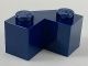87620-63 Steen 2x2 facet blauw, donker NIEUW *1L075