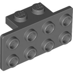 93274-85G Verbindingsplaat 1x2- 2x4 (breed) grijs, donker (blauwachtig) gebruikt *1L0000