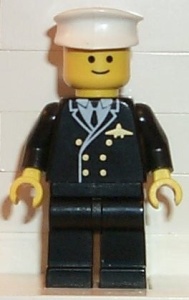 air013G Airport - Pilot met witte Hat, Black benen gebruikt *0M0000