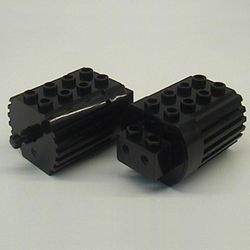 bb0022m2-11G Motor 12 volt type 2 MET gat voor middenpin in aansluiting zwart gebruikt *5D0000