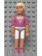 belvFem40G Meisje - Princess Vanilla, Dark Pink Top met V-neck and Rosettes Inset #5832 gebruikt *