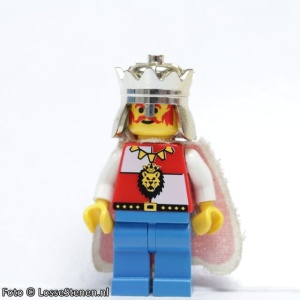 cas060G Royal Knights - King, met cape and blauw benen gebruikt *0M0000