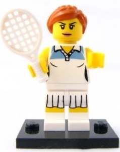 col03-10 Tennisspeler met racket en standaard NIEUW *0M0000