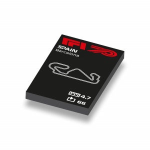 CUS1058 Formule 1 circuit Spanje wit NIEUW *0A000