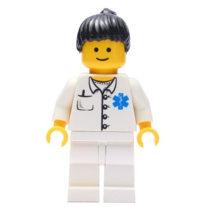 doc026 Dokter- EMT logo vrouw zwarte paardenzstaart NIEUW *0M0000