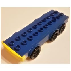 dup005-7G DUPLO Truck basis 2x10 met 6 wielen blauw gebruikt *