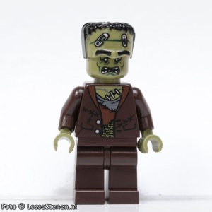 mof017 Monsters: Monster met zandgroen hoofd NIEUW *0M0000
