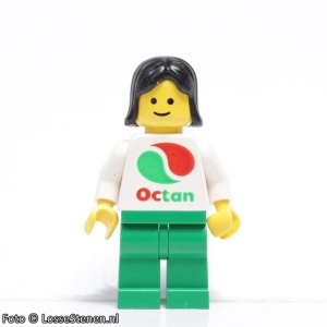 oct002G Octan - Vrouw, Witte jas met OCTAN logo, zwart haar , groene benen gebruikt *0M0000