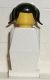old021G Legoland Oude type minifig - witte lijf, witte benen, Zwart Pigtails Hair gebruikt *0M0000