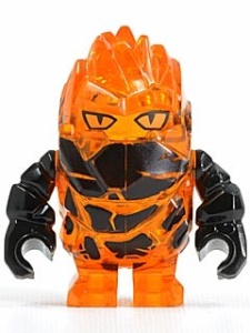 pm025G Power Miners-Rock Monster- Firax (trans-oranje) gebruikt *0M0000