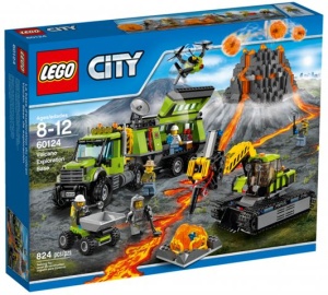Set 60124 - Volcano Explorers: Volcano Exploration Base- Nieuw